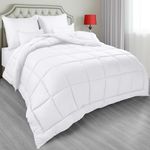 Utopia Bedding All Season Down Alternative Quilted King Comforter - Duvet Insert with Corner Tabs - Machine Washable - Bed Comforter - White