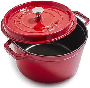 Staub Cast Iron Dutch Oven 5-qt Tall Cocotte, Made in France, Serves 5-6, Cherry