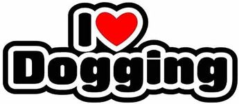 I Love Dogging - Sticker For Car Bi