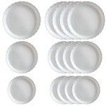 Misazy Plant saucers, Set of 15 White Plant Tray - Plant Pot Saucers and Plant Pot Trays in 3 Sizes (14cm, 16cm, and 18cm) - Surface Protection for Household Plants