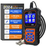 DonosHome Battery Tester 5-36V 100-3000 CCA Load Tester Car Battery Tester AGM Lithium Gel Car Alternator Tester Digital Car Battery Analyzer Charging Crank System Tester for Car Truck ATV