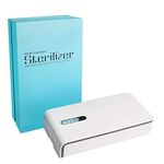 MOBITIZER U99 UV Sanitizer Box with USB Cable,Portable UV Sterilizer Box 99.9% Sterilization for Mask,Cell Phone/Smartphone,Makeup Tools,Keys,Glasses,Multi-Function Mobile Phone Cleaning Box- White