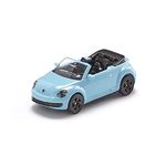 siku 1505, VW Beetle Convertible, Metal/Plastic, Light Blue, Toy car for children, Trailer hitch