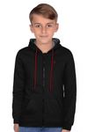 ALLEN SOLLY Junior Boys Cotton Hooded Neck Regular Sweatshirt (ABSS31901809_Black_8_Black_7 Years-8 Years)