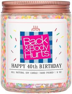 Homsolver 40th Birthday Gifts Women,Unique Best Friend Gift Ideas -Back & Body Hurts 40th Birthday Decorations Candles