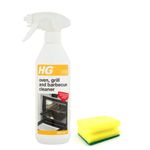 HG Oven Cleaner Spray (500 ML)- Grill, BBQ Cleaner Degreaser- For Effective Removal of Burnt-on Food, Grease and Grime with Degreaser Sponge