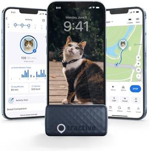 Tractive GPS Tracker & Health Monitoring for Cats (6.5 lbs+) - Market Leading Pet GPS Location Tracker | Wellness & Escape Alerts | Waterproof | Works with Any Collar (Dark Blue)