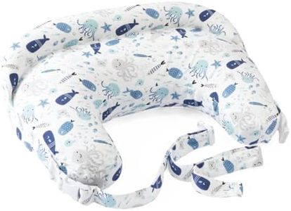 Boppy Coussin d'allaitement Deluxe pour Bébés 0+ Mois, Forme Ergonomique, Coussin Enfant et Nid Bébé pour l'allaitement et Le Biberon, Rembourrage Complet, Amovible et Lavable en Machine