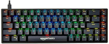 amazon basics Pro Series RGB Wireless Mechanical Gaming Keyboard | 23 Hr Battery Life | Customizable and Programmable RGB | Swappable Keys | Dual Mode | 3000 mAh, Type-C Charging (Black)