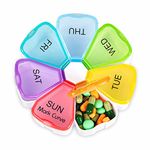 Portable Weekly Pill Box | Easy to Open 7 Day Premium Quality Tablet Box | Travel Pill Case with Snap Shut Lids Design |Tablet Organiser for Vitamins, Supplements & Medicine