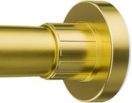 Ausemku Shower Curtain Rod 32-94 Inch Adjustable - 1 Inch Diameter Heavy Duty No drill Spring Tension Shower Rod, Non-Slip Rustproof Telescopic Rod for Bathroom, Gold