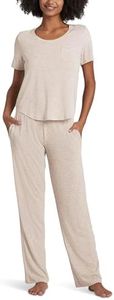 Tommy John Women's Second Skin Pajama Pants, Comfortable Soft Cotton Sleep & Lounge Bottoms for Women, Pajama Pants Wide Leg Lightweight Casual Lounge Pants (Dove Heather, X-Large)
