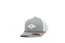 ARIAT Flexfit110 Snapback Diamond Logo Rope Brim Mesh Back Cap, Grey, One Size