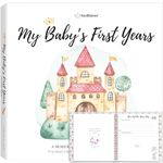 First 5 Years Baby Memory Book Girl, Boy - 90 Pages Hardcover First Year Baby Book Keepsake, Baby Milestone Book for New Parents, Baby Scrapbook, Baby Album and Memory Book Journal (Fairytale Land)