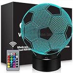BASSI Soccer Gifts 3D Night Light,1