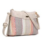 EXOTIC Glainplaid Cross Body Sling Bag for Girls/Women (Cream)