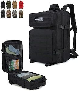 Doshwin 40L Sac à Dos Militaire Tactique Armee Molle de Randonnée Voyage Trekking (Noir)
