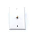 THE CIMPLE CO White Video Wall Jack for Coax Cable F Type Coaxial Wallplate (Wall Plate) - 3 GHz Coupler Approved for Comcast, DIRECTV, Satellite Dish, and Antennas (50 Pack)