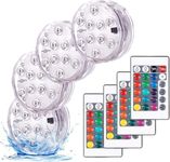 Submersible LED Lights, Multicolor RGB Waterproof Underwater Light for Vase Base,Aquarium, Pond, Garden, Fish Tank, Halloween Pumpkins Decoration