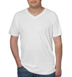 Kirkland Signature Men's 100% Pima Cotton 4-Pack V-Neck T-Shirts - white - XXL