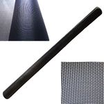 Yorkman Fiberglass Screen Mesh Replacement 48” inch X 100' feet Insect Mesh Rolls for Window Door Patio Porch Black DIY Mesh (48" x 100')