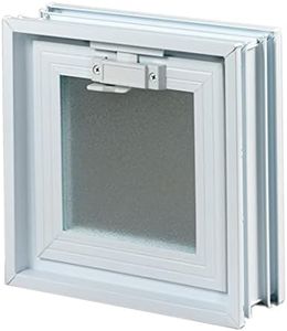 Ventana de ventilación para insertar en una pared de bloques de vidrio, ladrillo u hormigon | Dimensiones cm 19x19x8 | Sustituye 1 bloque de vidrio de 19x19x8 cm.| Unidad de venta 1 ventana