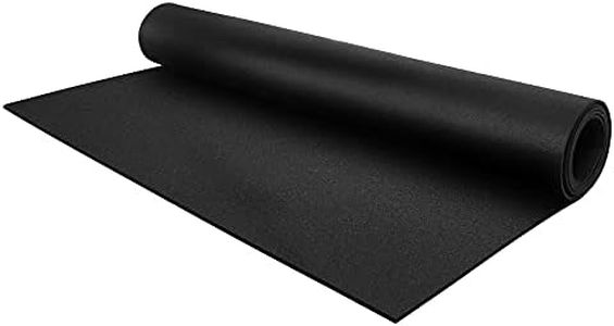 Flooring Inc 1/4" Tough Rubber Flooring Roll | Flexible Recycled Rubber Gym Floor Mats for Home Gym | Heavy Duty Rubber Mat for Home Gyms, Sheds, Horse Stall Mat or Trailer | 4’x10’ | Black