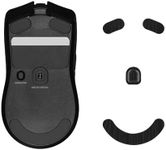 kwmobile Mouse Feet Replacement Compatible with Razer Viper V2 Pro Computer Mouse Skates Sticker - Black