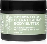 Ultra Healing Body Butter, Intensive Moisturizer For Dry Skin, Spearmint & Bergamot Essential Oil, Ora’s Amazing Herbal, 2 oz, Peppermint Field Scent