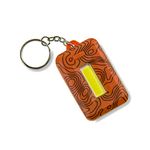 Carson COB LED Keychain Flashlight with Stainless Steel Keyring and 3 Lighting Settings - Orange