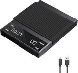 ORIA Coffee Scale, Espresso Scale, 3kg/0.1g Kitchen Scale with Timer, Tare, 3 Units, Silicone Cover, Type-C Port, Food Scale for Pour Over Coffee, Cooking, Drip Coffee