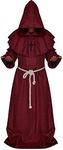 LHJ Friar Medieval Hooded Monk Renaissance Priest Robe Costume Cosplay