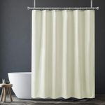 Amazer Ivory Shower Curtain Liner, Ivory Fabric Shower Liner, 2-in-1 Bathroom Shower Curtain and Liner, 12 Grommet Holes, Water Proof, Machine Washable, Hotel Quality, 72 x 72 Inches