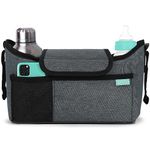 Onco Stroller Organizer – Universal Stroller Organizer with Cup Holder and Mobile Phone Pocket Organiser Multifunctional Baby Pram Bag Stroller Accessories Stroller Caddy Organizer Pushchair Organiser