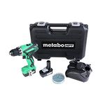 Metabo HPT DS10DFL2 12V Peak Cordless Lithium Ion Driver Drill, Includes 2-12V Lithium Ion Batteries, 25-Min Quick Charger, 2 Driver Bit, Carrying Case, 7Piece Bit Set, Lifetime Tool Warranty