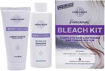 Keracolor Keracanvas Hair Bleach Kit, Complete Hair Lightening & Toning System, Lifts Up to 8 Levels, Neutralizes Brassiness
