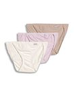 Jockey Women's Underwear Elance String Bikini - 3 Pack, white/pale cosmetic/pink shadow, 5