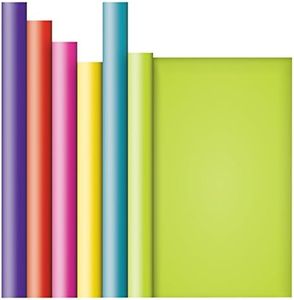 Jillson Roberts 6 Roll-Count All-Occasion Solid Color Gift Wrap Available in 10 Different Assortments, Perfectly Primary