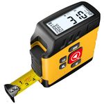 Digital Tape Measure 2 in 1, 5M with Display, Smart Tape Measure, Area Volume Measuring Pythagorean Mode, Waterproof and Rechargeable,1/2 Self Centering, 20 Groups Historical Memory