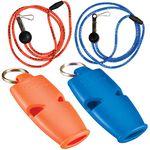 Fox 40 Micro Pealess Whistle 2-pack with 2 Lanyards - Orange + Blue