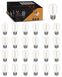 OXA LED™ 25-Pack – S14 – LED Edison Light Bulbs – 2W (22W Equivalent) – 2700K Warm White – 200 Lumens – E26 LED Bulb – Non-Dimmable – Shatterproof Outdoor LED Light Bulbs (2W - 2700K, 25 Pack)