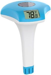 Digital Pool Thermometer – IPX-8 Waterproof Swimming Pool Thermometer Floating Easy Read, Environment-Friendly Solar-Powered Pool Temperature Gauge for Swimming Pools, Spa, Hot Tubs