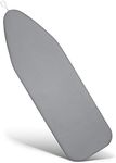 Duwee 15"x54" Heat Resistant Metallic Ironing Board Cover, Durable Thicken Felt Padding with Elastic Cord (Silver)