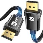 Silkland 8K DisplayPort Cable 1.4, DP Cable 15FT [8K@60Hz, 4K@144Hz, 2K@240Hz], High Speed Video Display Port Cord, Compatible for FreeSync G-Sync Gaming Monitor 3090 Graphics