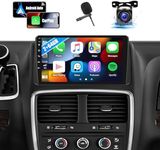 2+64GB CAMECHO Android Car Stereo Radio for Dodge Grand Caravan Chrysler Town & Country with Wireless Apple Carplay Android Auto 9" Touchscreen Head Unit with Backup Camera GPS Navigation Bluetooth FM