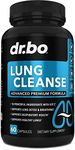 Lung Cleanse Support Supplement - Respiratory Supplements to Quit & Stop Smoking Aids - Herbal Detox for Lungs & Bronchial Health - Smokers Cleanser Breathe Aid for Mucus Clear Relief - 60 Capsules