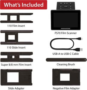 Magnasonic 25MP Film Scanner – High-Resolution Slide & Negative Converter