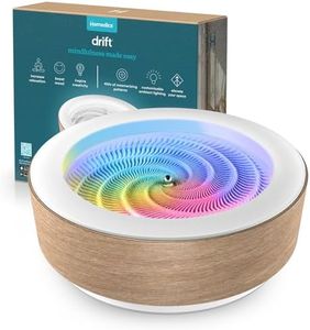 Homedics Drift 10” Wood Sand Table – App Controlled Moving Sand Art for Desk, Automated Sandscape Display with LED Lights, Quiet Metal Sphere, Modern Zen Relaxation Home Office Decor (White Ash)