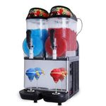 Commercial Frozen Ice Drink Slush Machine with LED Lights & Adjustable Thermostat Slushie Maker Machine for Bars, Cafes, Hotels | Easy Clean, High Quality, Reliable Performance - (2 Tank Slush)