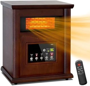 Lifeplus 1500W Electric Infrared Space Heater, Quartz Heater for Indoor Use, Tip-Over & Overheat Protection with Remote Control, 3 Heat Settings, 12H Timer for Large Room Basement Heating